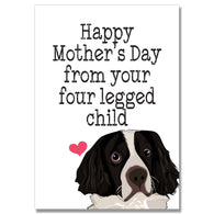 Four Legged Child Dog Mothers Day Card